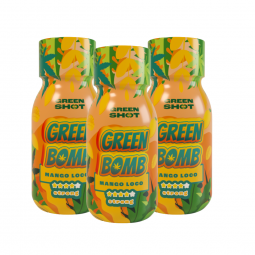 3x Green Bomb Mango Loco 692mg Strong 100ml Green Shot