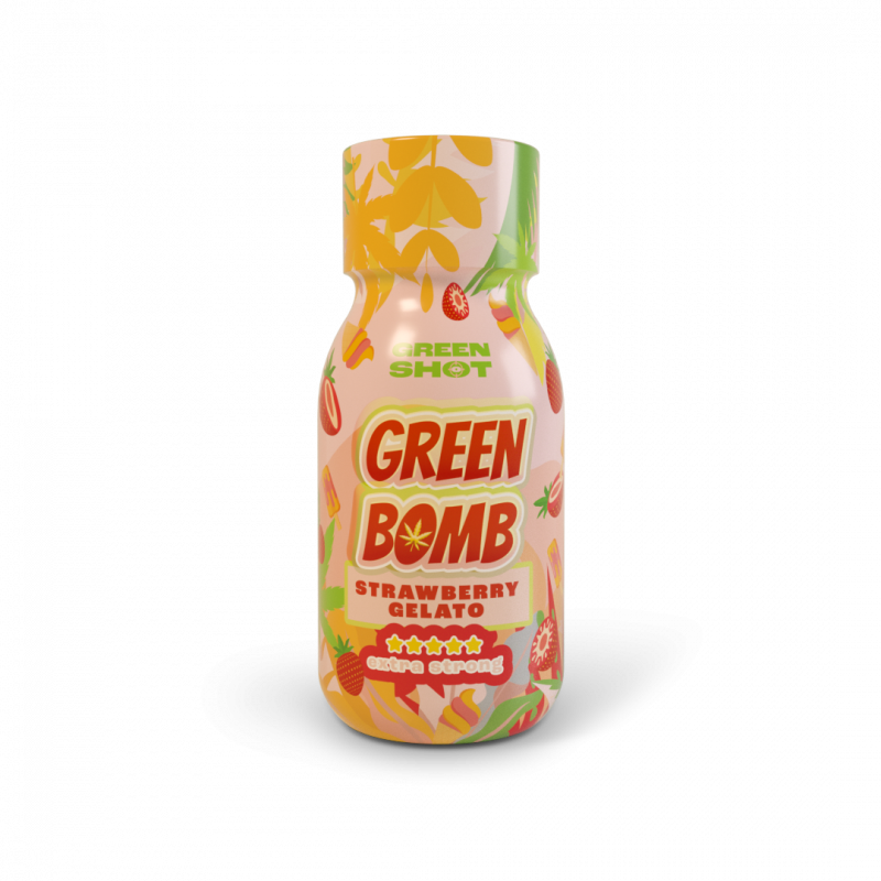 Green Bomb Strawberry Gelato 1150mg Extra Strong 100ml Green Shot