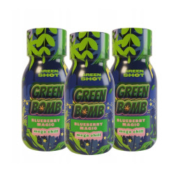 3x Green Bomb Blueberry Magic 1725mg MEGA CHILL 100ml Green Shot