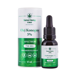 Olejek CBD 5% Dekarboksylowany 15ml Sensi Hemp Sensi Hemp