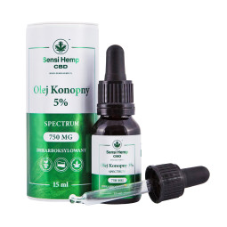 Olejek CBD 5% Dekarboksylowany 15ml Sensi Hemp Sensi Hemp