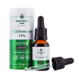 Olejek CBD 15% Dekarboksylowany 15ml Sensi Hemp Sensi Hemp