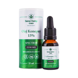 Olejek CBD 15% Dekarboksylowany 15ml Sensi Hemp Sensi Hemp