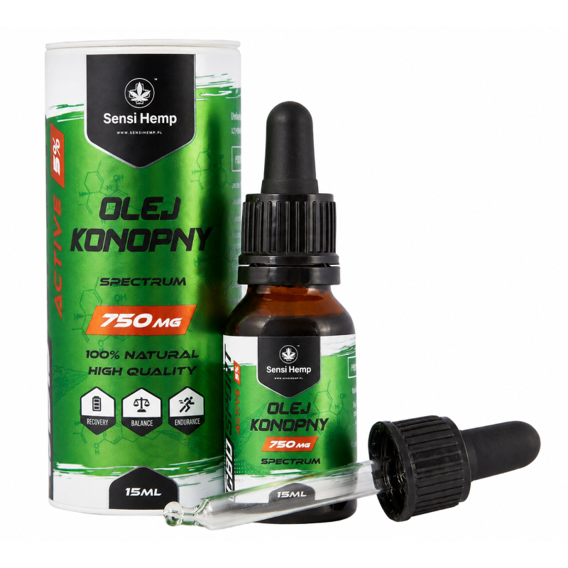 Olejek Konopny CBDSport Active 750mg Sensi Hemp