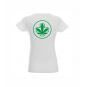 Koszulka Damska Biała Napis Przód Logo Tył Sensi Hemp