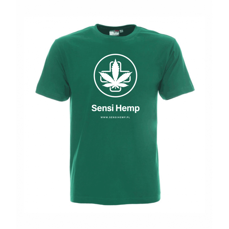 Koszulka Classic Logo Zielona Sensi Hemp